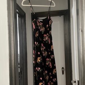 Floral Black Maxi Dress